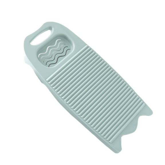 Thickened Non-Slip Plastic Laundry Basin With Scrubbing Board, Heavy-Duty Household Utility Tub For Hand Washing Clothes, Durable Garment Care & Laundry Room Essentials Blue