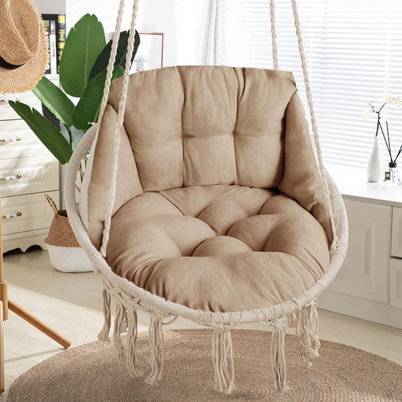 Thickened Oversized Hanging Chair Cushion with Non-Slip Back, Waterproof Outdoor Swing Seat Pad, Replacement Cushion for Patio Furniture, Egg Chair, Porch Rocker and Garden Hammock Accessories