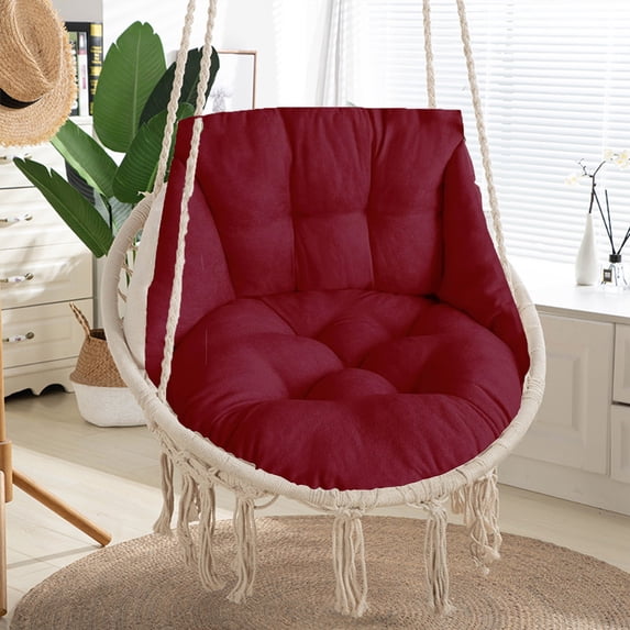 Thickened Oversized Hanging Chair Cushion with Non-Slip Back, Waterproof Outdoor Swing Seat Pad, Replacement Cushion for Patio Furniture, Egg Chair, Porch Rocker and Garden Hammock Accessories