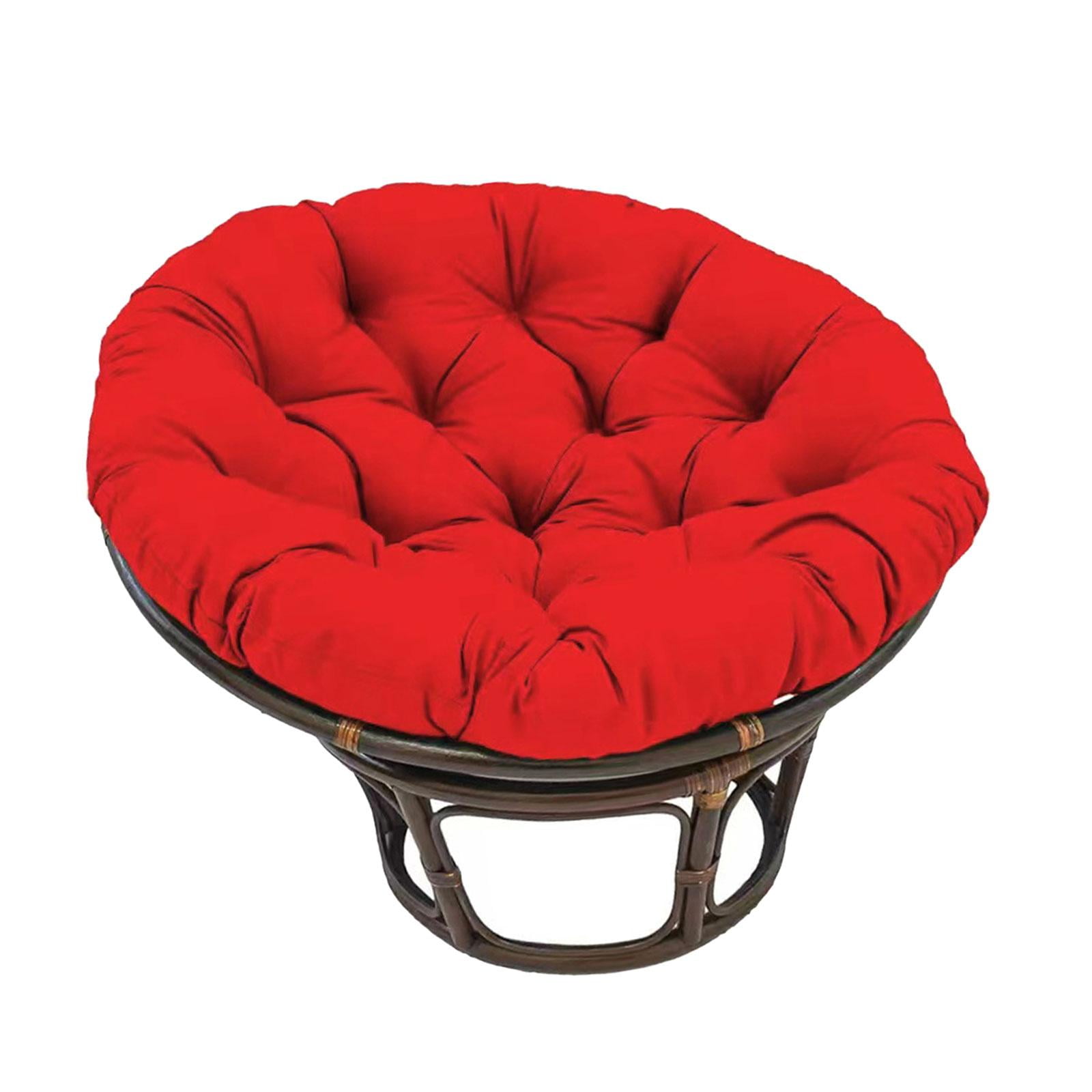 Thickened Overstuffed Round Cushion Egg Chair Cushion Replacement 23.6"x23.6" Egg Swing Chair Cushion for Indoor or Outdoor Swing Chairs Red