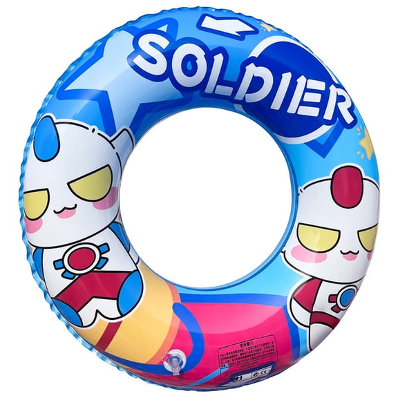 Thickened PVC Inflatable Swimming Circle Retro Sequined Cute Cartoon Underarm Swimming Ring Swimming Ring