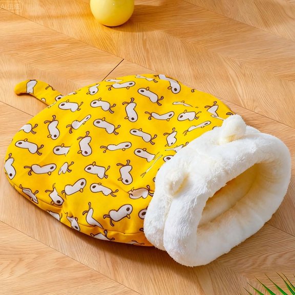 Thickened Pet Pocket Nest Bed Kitten Puppy Comfortable Warm Nest for Small Medium Dogs Cats Cat Sleeping Bag Winter Soft Fluffy