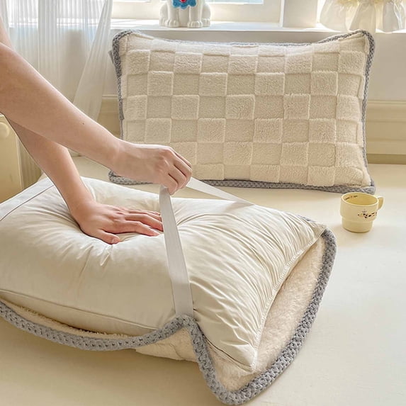 Thickened Pillowcase Pillow Towel Isolation Cover Soft Warm Cushion Sleeping Pillow Protector