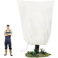 thumbnail image 1 of Thickened Plant Covers Freeze Protection, Winter Frost Protection Blankets, Reusable Drawstring Plant Protection Bags, for Outdoor Fruit Trees Shrubs Potted Plants Cold Frost (31.4"x39.4",White), 1 of 8