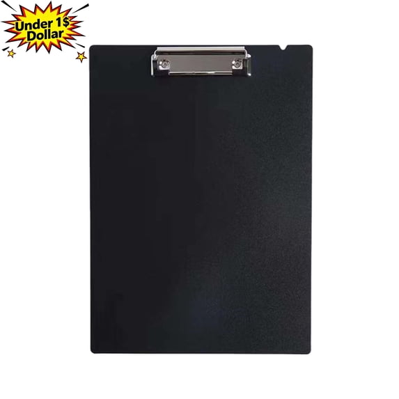 Thickened Plastic Clipboard Folder Board, Heavy‑Duty Writing Board with Clip, Durable Document Holder Organizer, Portable File Storage Clip Board for Classroom Doormitory Office Home Supplies,Black