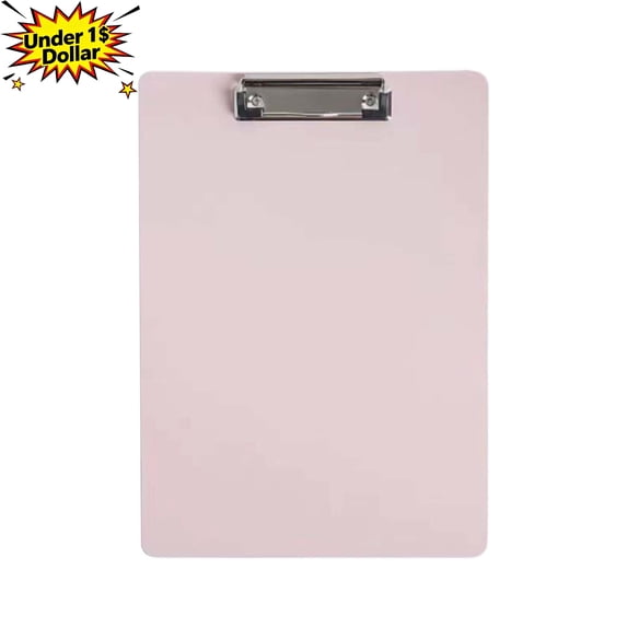 Thickened Plastic Clipboard Folder Board, Heavy‑Duty Writing Board with Clip, Durable Document Holder Organizer, Portable File Storage Clip Board for Classroom Doormitory Office Home Supplies,Pink