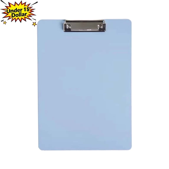 Thickened Plastic Clipboard Folder Board,Heavy‑Duty Writing Board with Clip,Durable Document Holder Organizer,Portable File Storage Clip Board for Classroom Doormitory Office Home Supplies,Blue