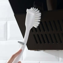 Thickened Plastic Dishwashing Brush with Scraper | Multi-Purpose Kitchen Scrubber for Pots Pans Stovetops | Heavy-Duty Cleaning Brush for Household Kitchen Use