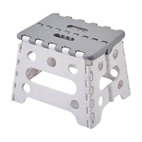 Thickened Plastic Folding Stool 9x7x6 inch Portable Small Stool for Adults - Heavy Duty 265 lbs Capacity, Non-Slip, Space Saving Seat for Camping, Fishing, Home, Kitchen, Blue