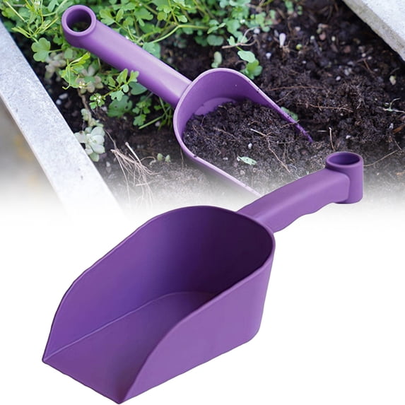 Thickened Plastic Gardening Shovel, Plastic Camping Shovel, Large Sand Beach Spade Scoop Garden Tools for Sandbox Kit Indoor Outdoor Digging Gardening (Purple)
