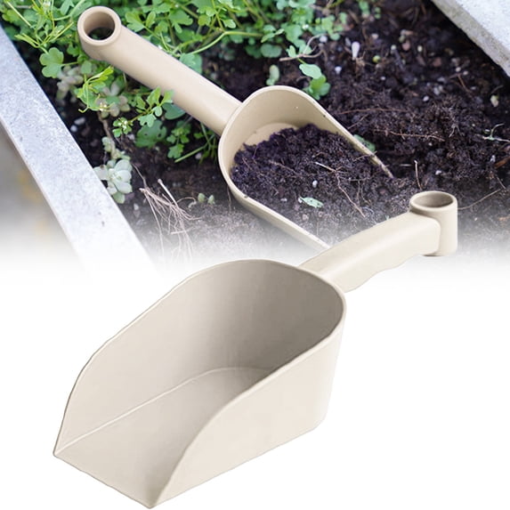 Thickened Plastic Gardening Shovel, Plastic Camping Shovel, Large Sand Beach Spade Scoop Garden Tools for Sandbox Kit Indoor Outdoor Digging Gardening (White)