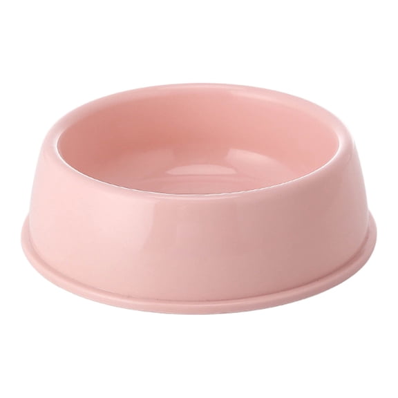 Thickened Plastic Pet Bowl Plastic with Non-Skid Rubber and Unique Design Most Suitable for Puppy Small Sized Dogs and Cats Pink