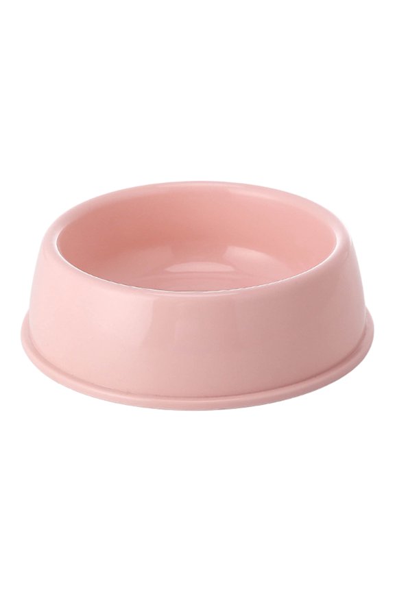 Thickened Plastic Pet Bowl Plastic with Non-Skid Rubber and Unique Design Most Suitable for Puppy Small Sized Dogs and Cats Pink