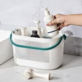 thumbnail image 1 of Thickened Plastic Shower Caddy with Handle, Drainage Holes at Bottom, Versatile Storage Basket for Bathroom or Kitchen Use, 1 of 6
