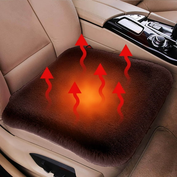 Thickened Plush Car Seat Cushion Set, Winter Fuzzy Plush Fluffy Car Seat Warmer Covers, Soft Fluffy Protector Warm Faux Rabbit Fur Non-Slip Front and Back Seat Covers