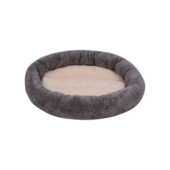 Thickened Plush Pet Bed Nest - Warm Indoor Cat & Dog Kennel Mat, Machine - Washable Burrow - Style Cozy Sleeping Nook,Gray