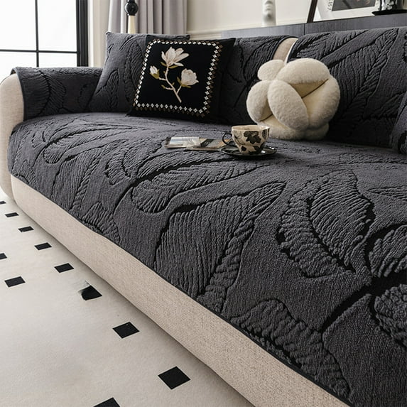 Thickened Polyester Sofa Cushion with Non-Slip Back for Winter Warmth and Comfort, 90x70 cm