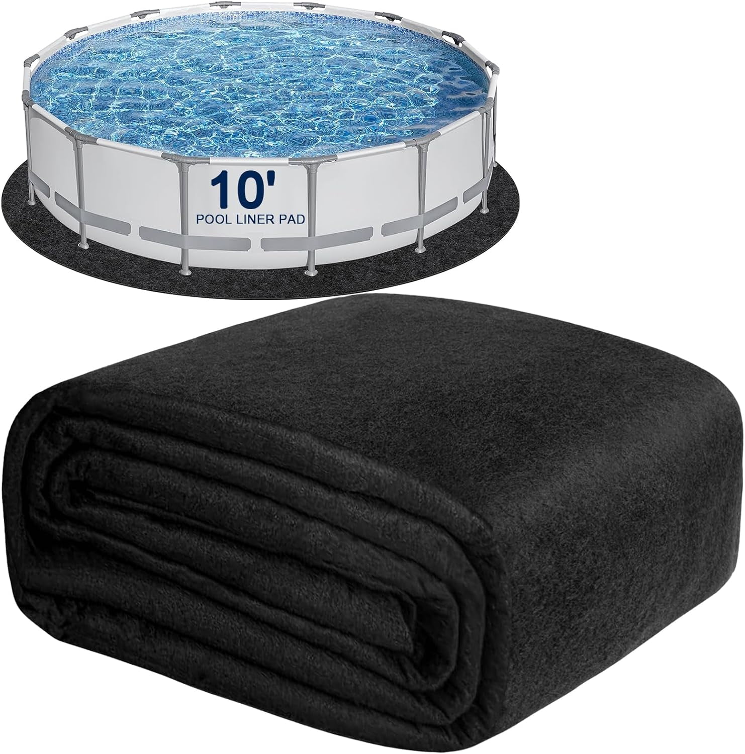 Thickened Pool Liner Pad for Above Ground Swimming Pools,10 Ft Round ...