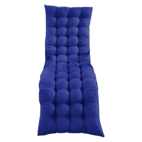 Thickened Recliner Cushion, 62.5x18.8Inch Lounge Patio Chaise Lounger Cushion, Rocking Chair Sofa Cushion with 6 Ties,Thick Padded Swing Bench Cushion for Indoor Outdoor, Blue