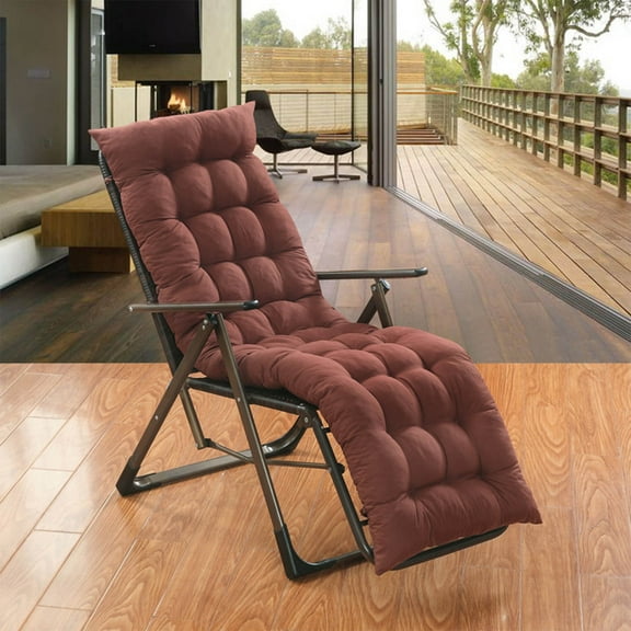 Thickened Recliner Cushion 62.6 Inch Folding Chair Pad Reversible Seating Mat to Decorate Home Office