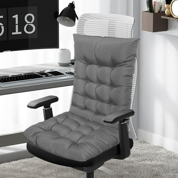 Thickened Recliner Cushion Seat Back Pillow Set Tufted Floor Mat Office Computer Chair Pad Breathable Comfortable Supportive Home Living Room Tatami Cushion Multi Purpose