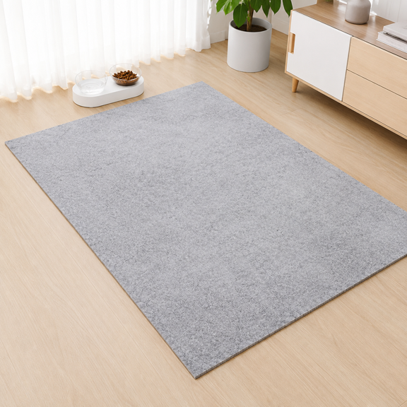 Thickened Rectangular Pet Mat for Dogs, 6mm Low-Profile Indoor Dog Sleeping Pad with Gray Printed Design Options, Multiple Sizes
