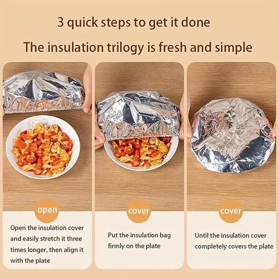Thickened Reusable Aluminum Foil Insulation Cover Food Warmer Sheet Keep Hot Fresh Grilling Baking Kitchen Wrap