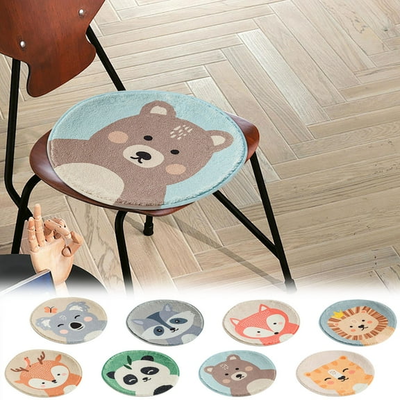 Thickened Round Chair Cushion - Office, Kindergarten & Children's Seat Pad - Warm Winter Cushion with Plush Padding, Easy to Clean - 1 Pack