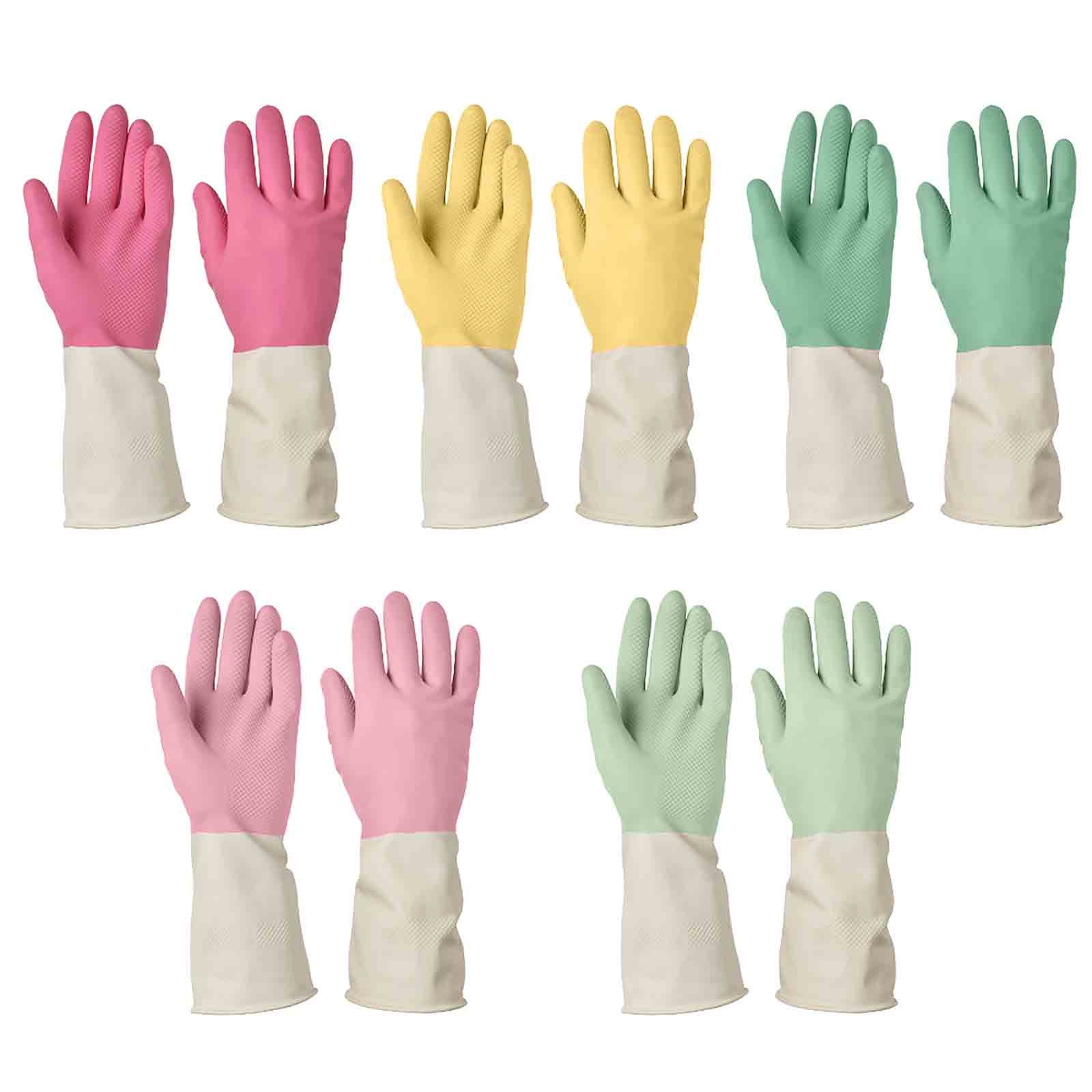 12 Pairs Marigold IL Sensitive Cotton Plush Latex Gloves - Size Large (8.5), Long Cuff - View #2