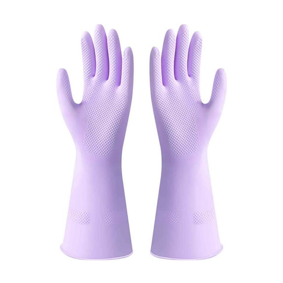 Thickened Rubber Cleaning Gloves, Medium Size, Waterproof Dishwashing Gloves for Kitchen, Household Chores, 1 Pair, Comfortable Ergonomic Design, Multi-Purpose Use