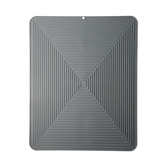 Thickened Rubber Plastic Dining Placemat | Slip Resistant Heat Insulation Mat for Table Bar Counter | Fast Drainage Spill Protection | 39.8x24.8cm | 1 Piece | Waterproof Durable Tabletop Protector