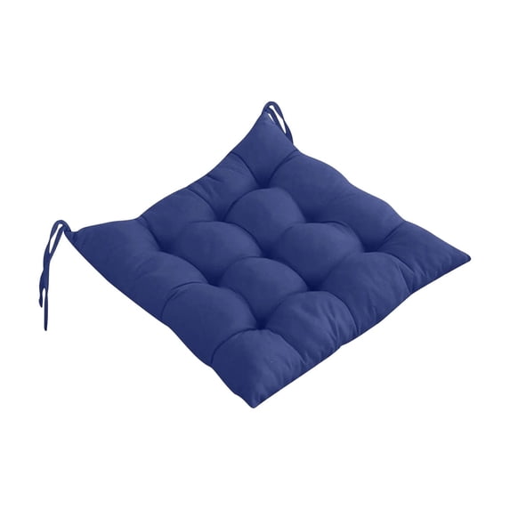 Thickened Seat Cushion Pad, Non Slip Dining Chair Pad, Soft Elastic Foam Cushion , Easy Clean Chair Mat for Indoor Home Study and Working Use, 16 Inch Dark Blue