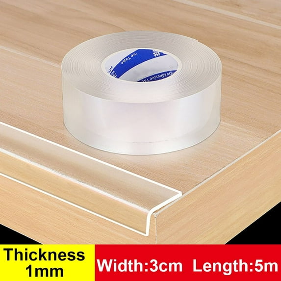 Thickened Self Adhesive Transparent Furniture Corner Bumper Protective Strip Table Edge Guard Tape Collision Proof 1MM X 3CM X 5M