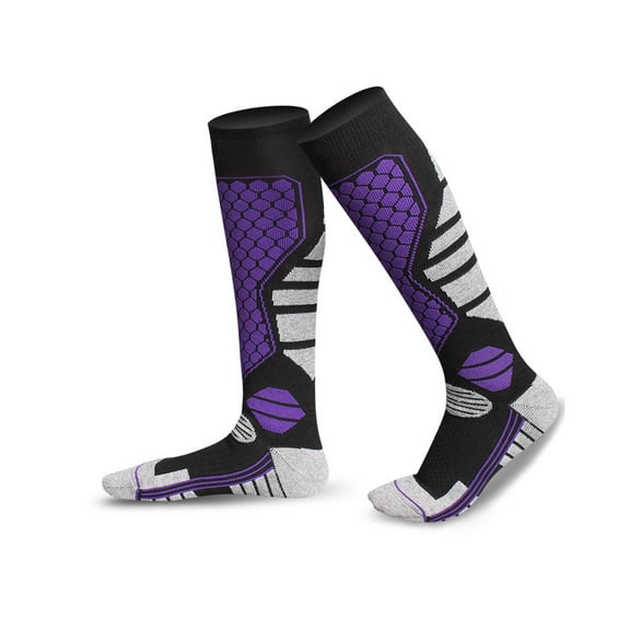 Thickened Ski Socks Warm Winter High Top Snowboarding Socks Odor Resistant Moisture Wicking Cushioned Outdoor Sports Thermal Socks for Skiing Hiking Camping