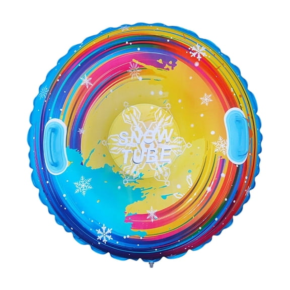 Thickened Snow Tube, Heavy Duty Inflatable Snow Sled with Handles, Leak-Proof Valve, Cold-Proof PVC, for Kids Adults Family Snowy Trail Sledding