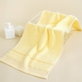 thumbnail image 1 of Thickened Soft Absorbent Towel, Plain Color, Quick Drying, for Bath, Face Washing, and Gym, Yellow, by FAJHHA, 1 of 8