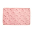thumbnail image 1 of Thickened Soft Bath Mat Non-Slip Absorbent Door Rug 31x20 Inch Pink Chenille Carpet for Bathroom Toilet Restroom Floor, 1 of 6