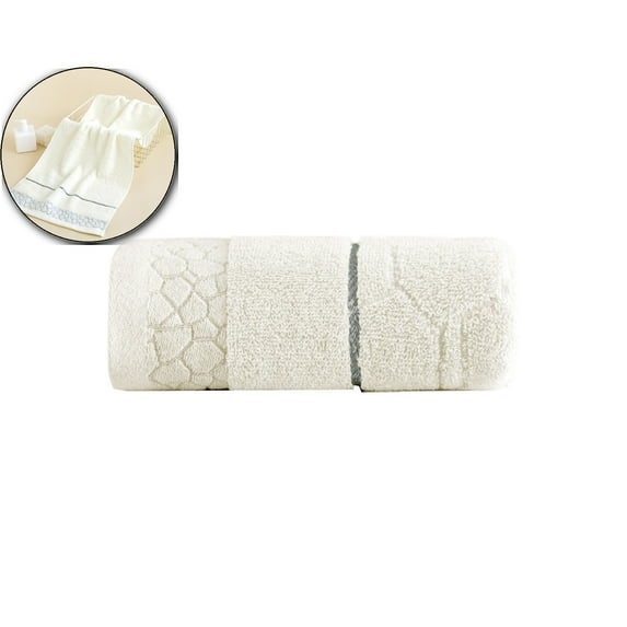 Thickened Soft Cotton Towel, Absorbent Plain Color Face Towel, Household Wash Gift Spa Towel for Bathroom Beach Pool Use