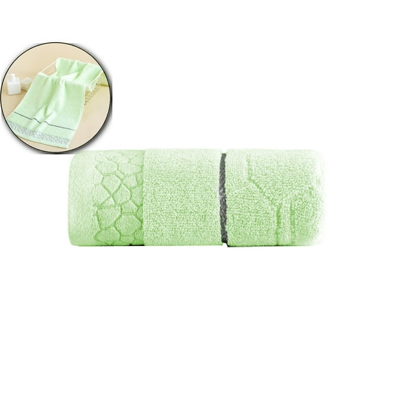 Thickened Soft Cotton Towel, Absorbent Plain Color Face Towel, Household Wash Gift Spa Towel for Bathroom Beach Pool Use