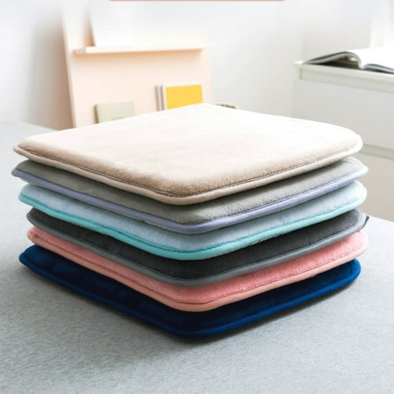 Thickened Soft Office Chair Cushion 40x40cm Non-Slip Seat Pad with Support for Desk Chair for Bedding(Blue),Ccwuwei