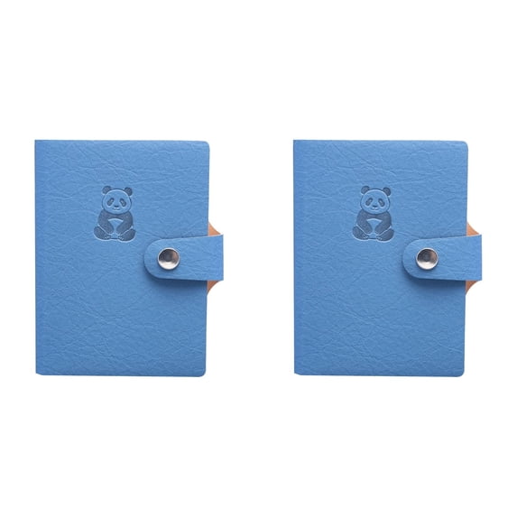 Thickened Softcover Sewn Notebook, Wear Resistant Smooth Writing Journal, Multi Color Portable Leather Pocket Book With Button (Multicolor, 2pcs)