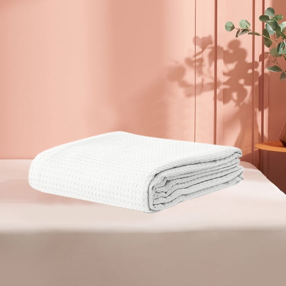 Thickened Solid Color Sofa Blanket, Lightweight Cooling & Warming All-Season Throw, Soft Knit Polyester Nap Blanket for Car, Office, Travel and Summer AC Use