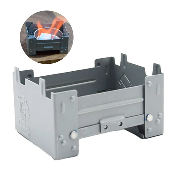 Thickened Solid Fuels Stove Small Backpacking Stove Folding Camp Stove Outdoor Pocket Cooker Solid Alcohols Stove