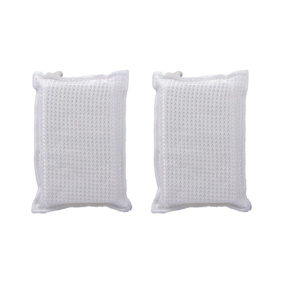 Thickened Sponge Eraser Scouring Pad White - 2Pcs Non-Greasy Dishwashing Sponge, Kitchen Dish Cleaning Cloth
