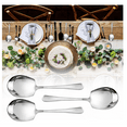 thumbnail image 1 of Thickened Stainless Steel Buffet Serving Spoon Food Scoops for Rice Soup and Banquet Use Scratch Resistant Utensils for Parties and Family Meals (3Pcs Square Spoons), 1 of 9