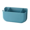 thumbnail image 1 of Thickened Stainless Steel Cutlery Organizer - Durable Plastic Tableware Storage Bucket for Kitchen, Picnic & Camping, 14.5x8x4cm, Blue, 1 of 6