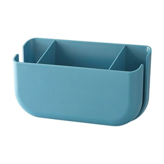 Thickened Stainless Steel Cutlery Organizer - Durable Plastic Tableware Storage Bucket for Kitchen, Picnic & Camping, 14.5x8x4cm, Blue