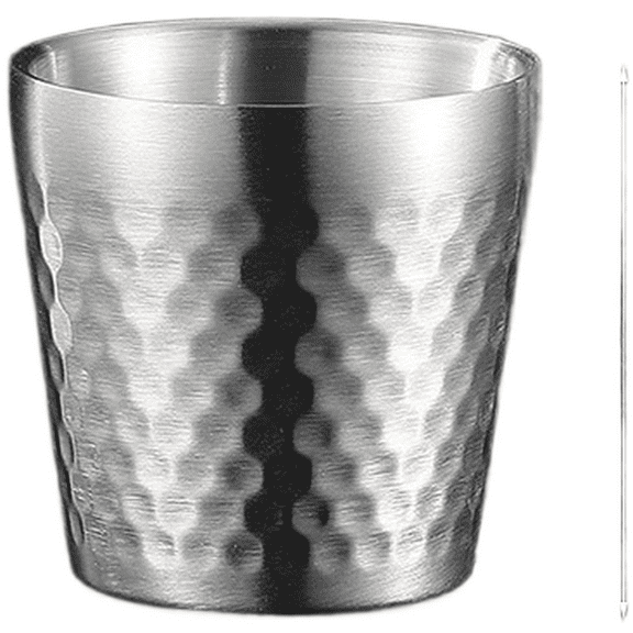 Thickened Stainless Steel Dual Wall Hammered Tumbler Mug For Beer Coffee Hot