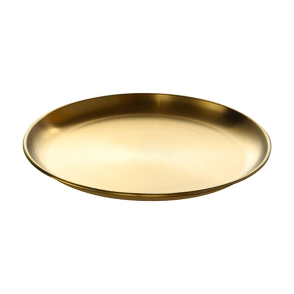 Thickened Stainless Steel Flat Pet Dish for Flat-Faced Cats and Small Dogs – Anti-Slip Shallow Feeding Plate for Kittens,Easy to Clean Metal Tray,Size S