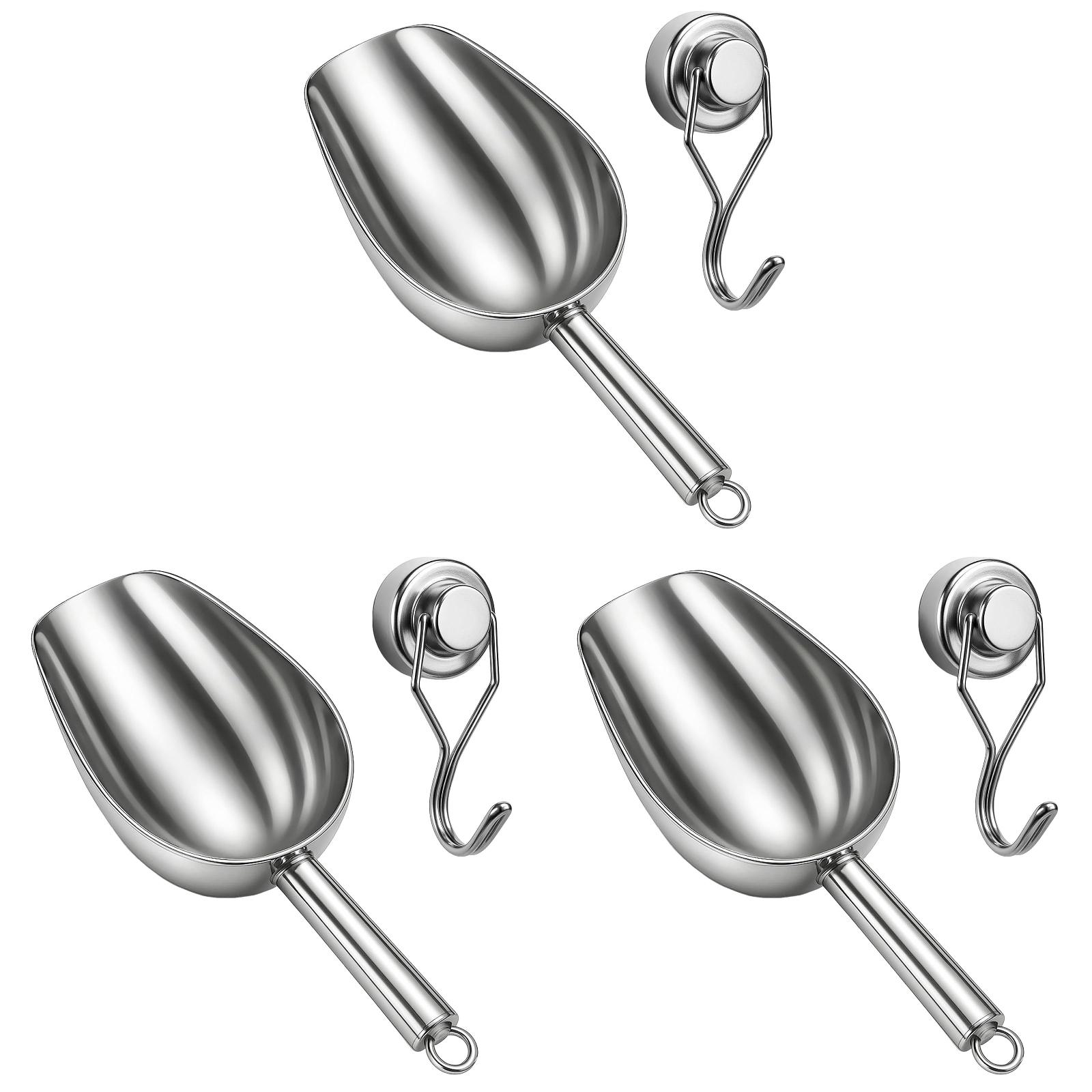 Thickened Stainless Steel Ice Shovel With Strong Hook For Ice Crusher Ice Machine Ice Shovel Ice 1pc 2PCS